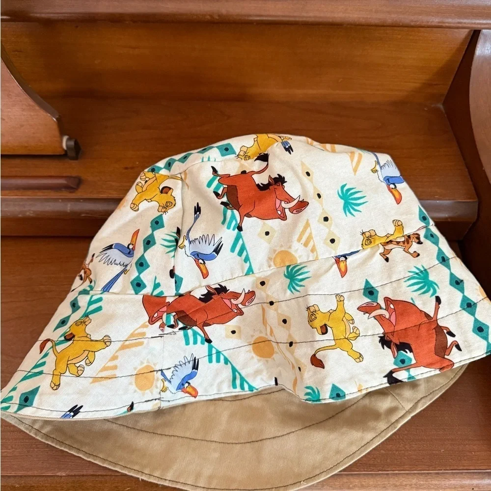 Handmade Vintage Lion King Colorful Sun Beach Safari Adventure Kids Bucket Hat